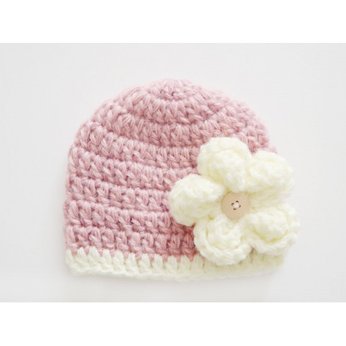 Baby hats with sales flowers